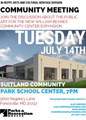 Community Meeting on Public Arts at William Beanes CC!